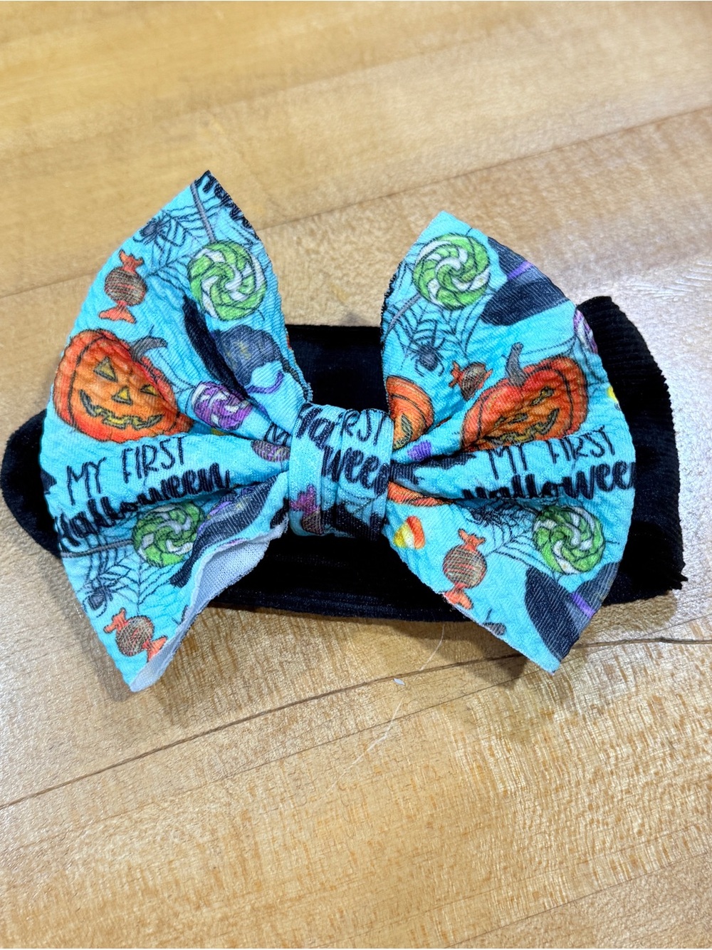 NEW My First Halloween Baby Headwrap Bow